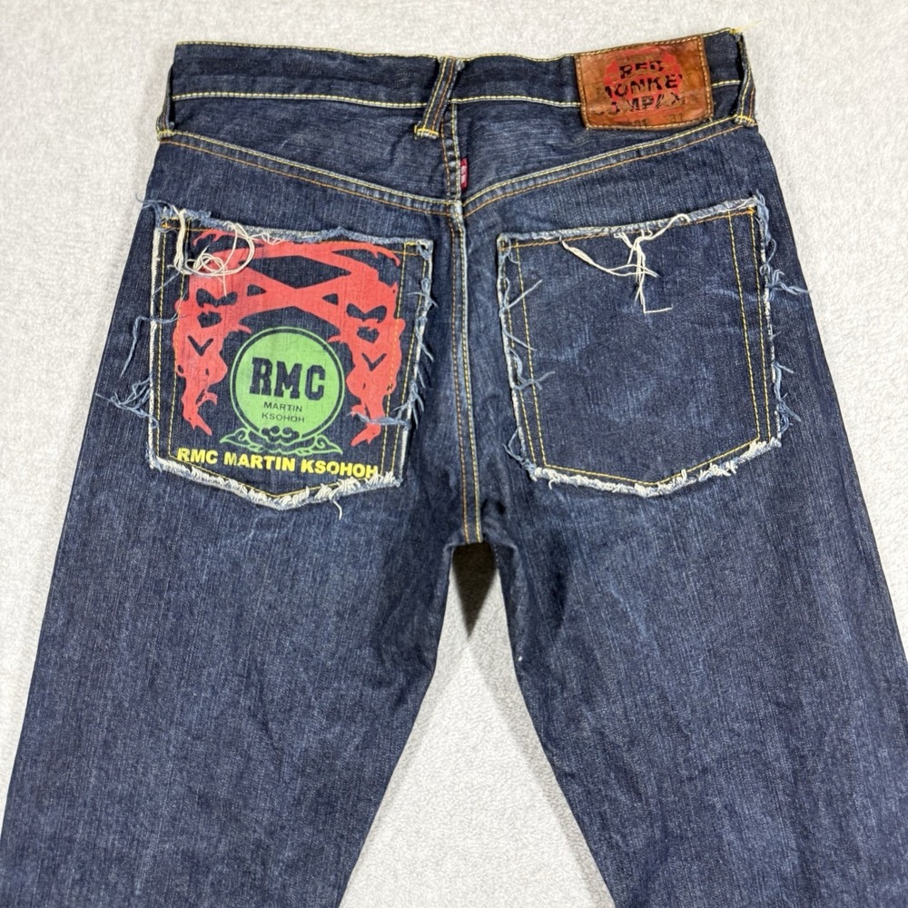 Red Monkey Company Martin Ksohoh Jeans Men 31x34 Pocket Art Denim Japanese Talon